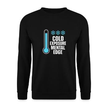 Cold showers Mental hardness Cold exposure - Unisex Sweatshirt - black - Front - Alina (178cm) & Michal (187cm)