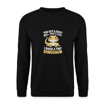 Bartagame Reptilien Liebhaber Echse Haustier - Unisex Pullover - Schwarz - Vorne - Alina (178cm) & Michal (187cm)