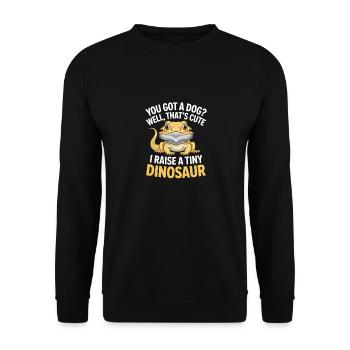 Bartagame Reptilien Liebhaber Echse Haustier - Unisex Pullover - Schwarz - Vorne - Alina (178cm) & Michal (187cm)