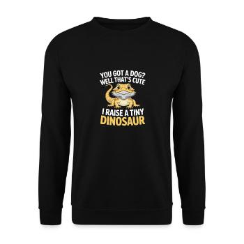 Bartagame Reptilien Liebhaber Echse Haustier - Unisex Pullover - Schwarz - Vorne - Alina (178cm) & Michal (187cm)