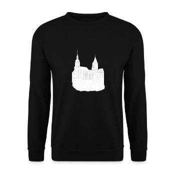 Schwarzenberg Erzgebirge Schloss - Unisex Pullover - Schwarz - Vorne - Alina (178cm) & Michal (187cm)