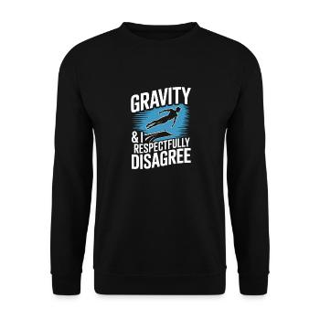 Diving diving board - Unisex Sweatshirt - black - Front - Alina (178cm) & Michal (187cm)
