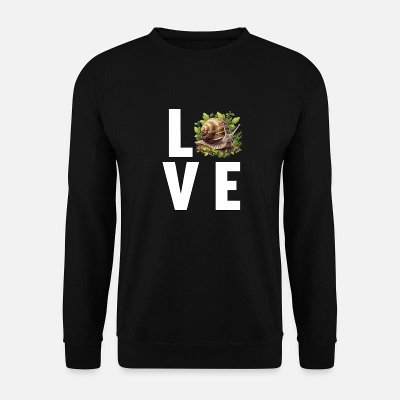 Schnecken Schnecke - Unisex Pullover - Schwarz