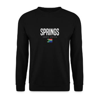 Springs Südafrika - Unisex Pullover - Schwarz - Vorne - Alina (178cm) & Michal (187cm)