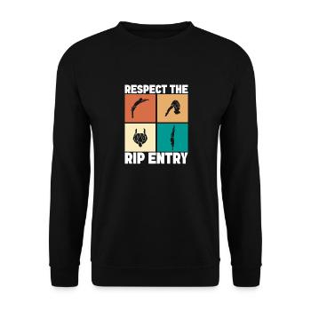 Diving diving board - Unisex Sweatshirt - black - Front - Alina (178cm) & Michal (187cm)