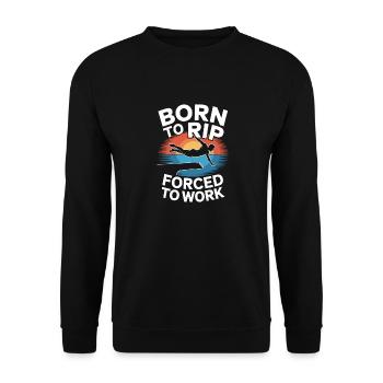 Kunstspringen Turmspringer Sprungbrett - Unisex Pullover - Schwarz - Vorne - Alina (178cm) & Michal (187cm)