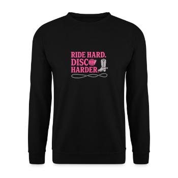 Disco Western Enterrement de vie de jeune fille - Sweat-shirt Unisexe - noir - Devant - Alina (178cm) & Michal (187cm)