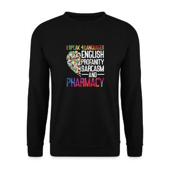 Pharmacy Tech Technician - Unisex Sweatshirt - black - Front - Alina (178cm) & Michal (187cm)
