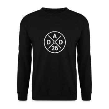 Papa 2026 Werden Baby Ankündigung Schild Design - Unisex Pullover - Schwarz - Vorne - Alina (178cm) & Michal (187cm)