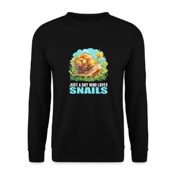 Snails Snail - Unisex Sweatshirt - black - Front - Alina (178cm) & Michal (187cm)