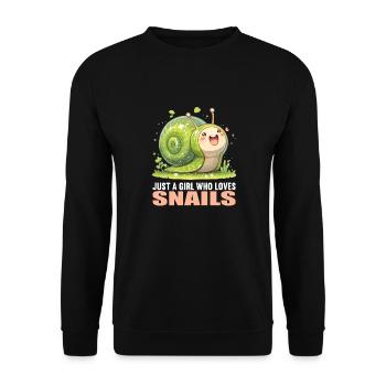 Snails Snail - Unisex Sweatshirt - black - Front - Alina (178cm) & Michal (187cm)