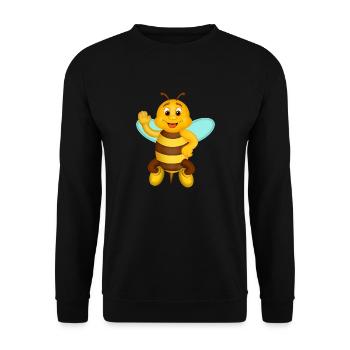 Der HAPBEE - Unisex Pullover - Schwarz - Vorne - Alina (178cm) & Michal (187cm)