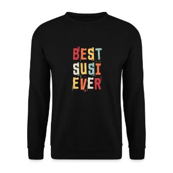 Meilleur Susi jamais rétro Prénom Texte Disant - Sweat-shirt Unisexe - noir - Devant - Alina (178cm) & Michal (187cm)