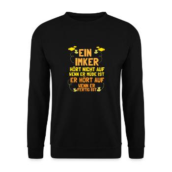 Hobbyimker Imker Bienen Flüsterer Imkern Honig - Unisex Pullover - Schwarz - Vorne - Alina (178cm) & Michal (187cm)