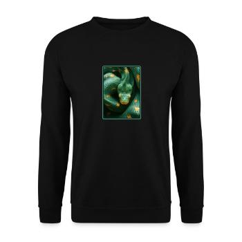 Snakes Snake - Unisex Sweatshirt - black - Front - Alina (178cm) & Michal (187cm)