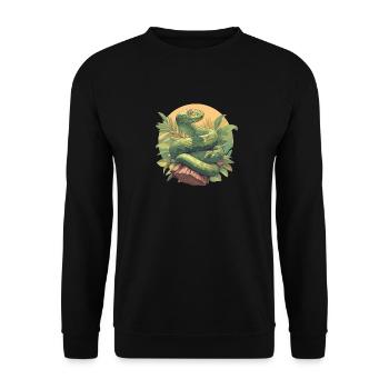 Snakes Snake - Unisex Sweatshirt - black - Front - Alina (178cm) & Michal (187cm)