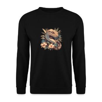 Snakes Snake - Unisex Sweatshirt - black - Front - Alina (178cm) & Michal (187cm)