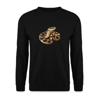 Snakes Snake - Unisex Sweatshirt - black - Front - Alina (178cm) & Michal (187cm)