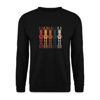 Esel - Unisex Pullover - Schwarz - Vorne - Alina (178cm) & Michal (187cm)