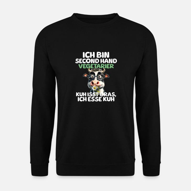 Second Hand Vegetarian - Unisex Sweatshirt - black