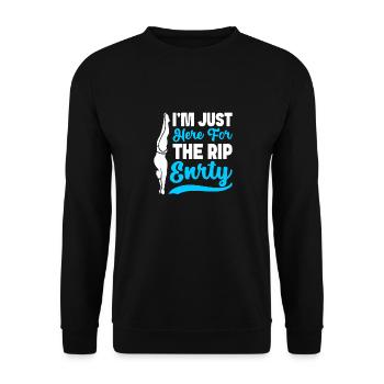 Kunstspringen Turmspringer Sprungbrett - Unisex Pullover - Schwarz - Vorne - Alina (178cm) & Michal (187cm)
