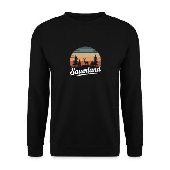 Sauerland - Unisex Sweatshirt - black - Front - Alina (178cm) & Michal (187cm)