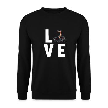 Snakes Snake - Unisex Sweatshirt - black - Front - Alina (178cm) & Michal (187cm)