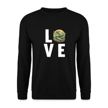 Snakes Snake - Unisex Sweatshirt - black - Front - Alina (178cm) & Michal (187cm)