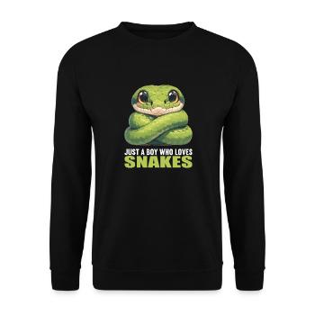 Snakes Snake - Unisex Sweatshirt - black - Front - Alina (178cm) & Michal (187cm)