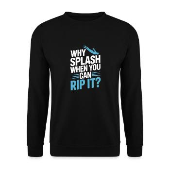 Kunstspringen Turmspringer Sprungbrett - Unisex Pullover - Schwarz - Vorne - Alina (178cm) & Michal (187cm)