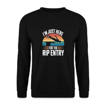 Kunstspringen Turmspringer Sprungbrett - Unisex Pullover - Schwarz - Vorne - Alina (178cm) & Michal (187cm)