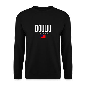 Douliu, Taïwan - Sweat-shirt Unisexe - noir - Devant - Alina (178cm) & Michal (187cm)