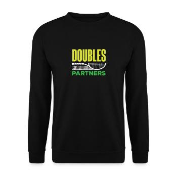 Joueur de tennis Doubles partenaire Design - Sweat-shirt Unisexe - noir - Devant - Alina (178cm) & Michal (187cm)