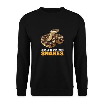 Snakes Snake - Unisex Sweatshirt - black - Front - Alina (178cm) & Michal (187cm)