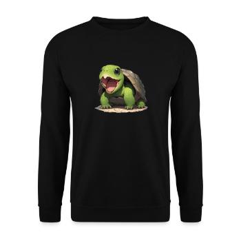 Snapping Turtles Snapping Turtle - Unisex Sweatshirt - black - Front - Alina (178cm) & Michal (187cm)