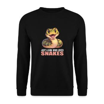 Snakes Snake - Unisex Sweatshirt - black - Front - Alina (178cm) & Michal (187cm)