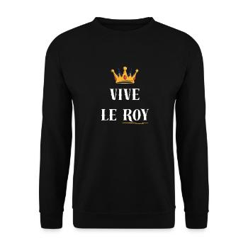 VIVE LE ROY - Sweat-shirt Unisexe - noir - Devant - Alina (178cm) & Michal (187cm)