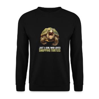 Snapping Turtles Snapping Turtle - Unisex Sweatshirt - black - Front - Alina (178cm) & Michal (187cm)