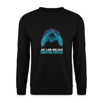 Snapping Turtles Snapping Turtle - Unisex Sweatshirt - black - Front - Alina (178cm) & Michal (187cm)