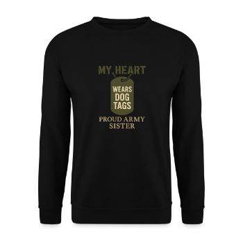 Fière armée sœur militaire frère sœur service famille - Sweat-shirt Unisexe - noir - Devant - Alina (178cm) & Michal (187cm)