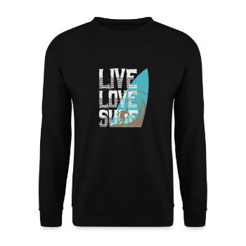 Bold Surfer Lifestyle Design Bold Surfer - Unisex Sweatshirt - black - Front - Alina (178cm) & Michal (187cm)