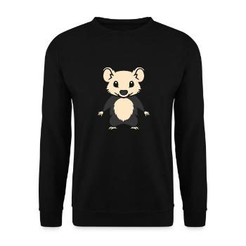 opossum - Unisex Sweatshirt - black - Front - Alina (178cm) & Michal (187cm)