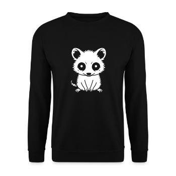 opossum - Unisex Sweatshirt - black - Front - Alina (178cm) & Michal (187cm)