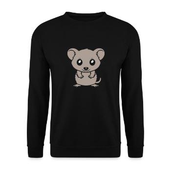 opossum - Unisex Sweatshirt - black - Front - Alina (178cm) & Michal (187cm)