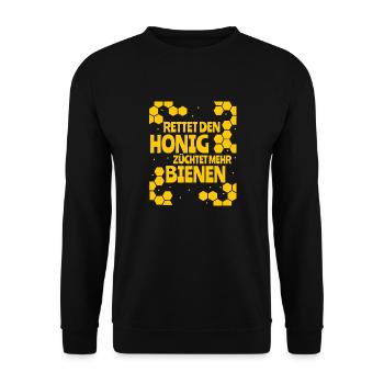 Hobbyimker Imker Bienen Flüsterer Imkern Honig - Unisex Pullover - Schwarz - Vorne - Alina (178cm) & Michal (187cm)