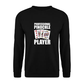 Jeu de cartes professionnel Pinochle Player Tournament - Sweat-shirt Unisexe - noir - Devant - Alina (178cm) & Michal (187cm)
