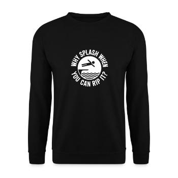 Kunstspringen Turmspringer Sprungbrett - Unisex Pullover - Schwarz - Vorne - Alina (178cm) & Michal (187cm)