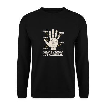 Strength Training for Climbers Hangboard - Unisex Sweatshirt - black - Front - Alina (178cm) & Michal (187cm)