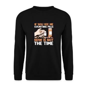 Pharmacy Tech Technician - Unisex Sweatshirt - black - Front - Alina (178cm) & Michal (187cm)