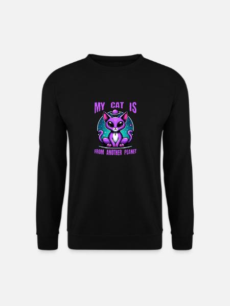 Cat Astronaut Cat Lover - Unisex Sweatshirt - black